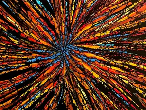 This is an untitled acrylic painting on canvas