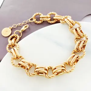 Gold Chain Necklace Bracelet for Women, Chunky Link Jewelry Set, Statement Chain Necklace or Bracelet, Trendy Fashion Gift