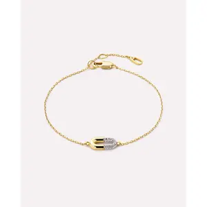 Gold Charm Bracelet - Blake Bracelet Micropave