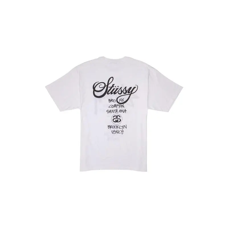 Stussy Men's World Tour T-shirt White, from StockX - TikTok Shop