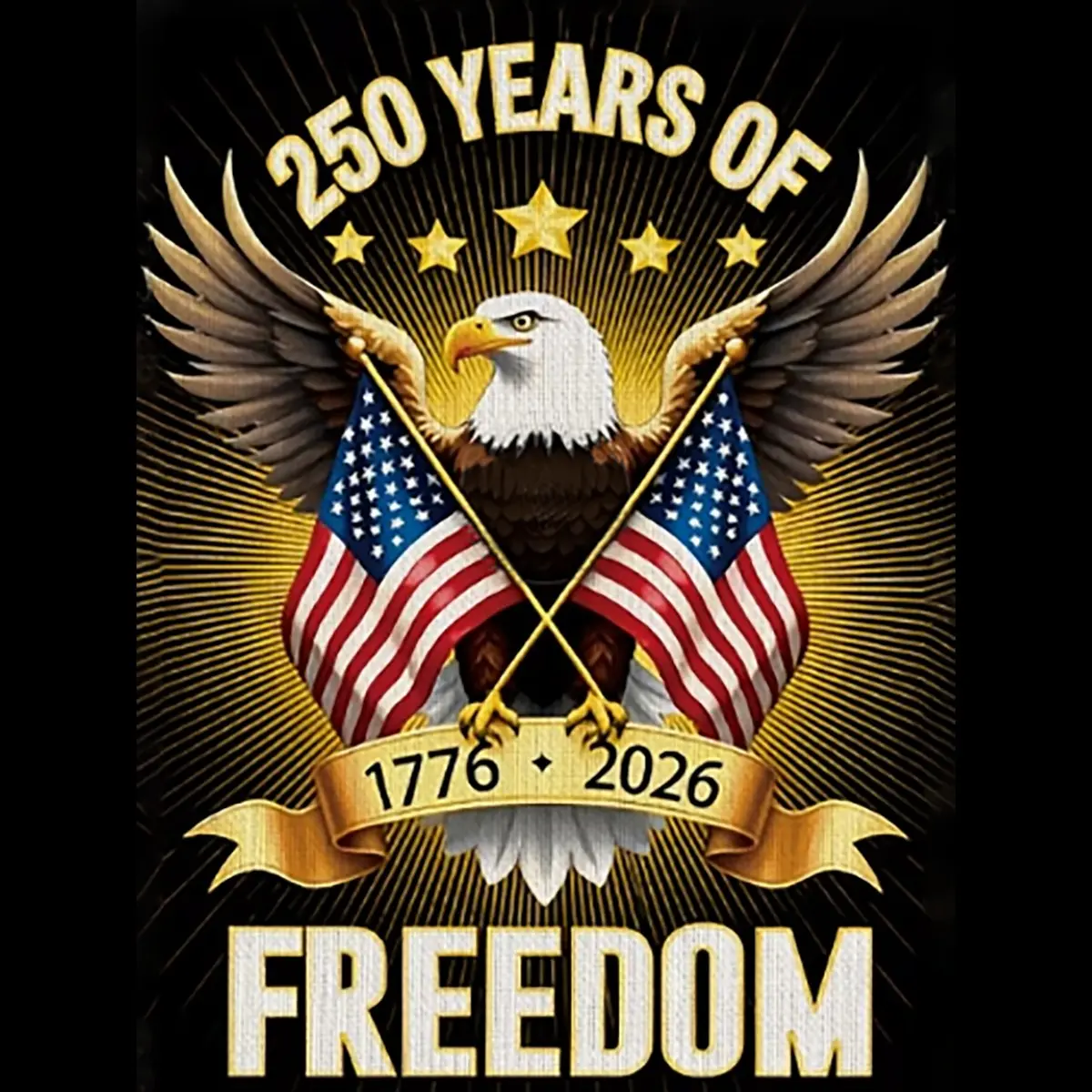 5D Diamond Painting Kit, American Freedom Trail 1776-2026 Eagle Flag Full Drill DIY Adult Art, Patriotic Home Decor, Independence Day Gift