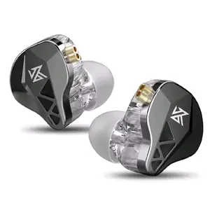 KZ EDXS HiFi In-Ear Monitor Headphones - Professional Hybrid Driver IEMs with 10mm Dynamic Driver, Balanced Armature, Sound Isolation, Portable Shell, Detachable Cable, Mic Options - High-Definition Audio for Music Production, Gaming, Noise Cancellation,,