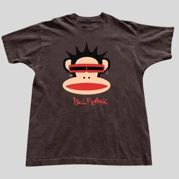 Paul Frank Rock Band Style 2000s Graphic Tee, Vintage Y2K Unisex T-Shirt