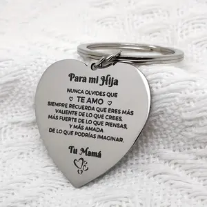 Letter Pattern Personalized Car Keychain, Stainless Steel Car Keychain for Women & Men, Car Interior Decoration Accessories for Daily Use