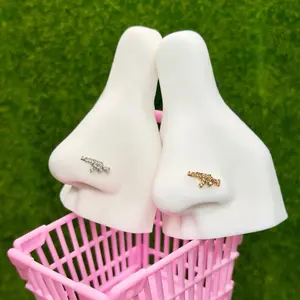 Ak Nose Ring 20G 7mm Long L Shaped Stainless Steel Piercing Jewelry for Men and Women