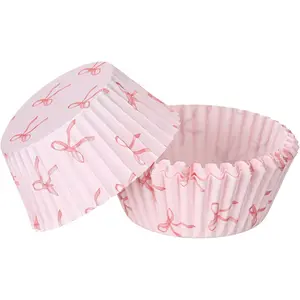 300 count  Bow Cupcake Liners  Bow Cupcake Wrappers Baking Cups Baking Standard Liners Holders for  Shower Wedding Bachelorette Bridal Showers Birthday Party Decoration