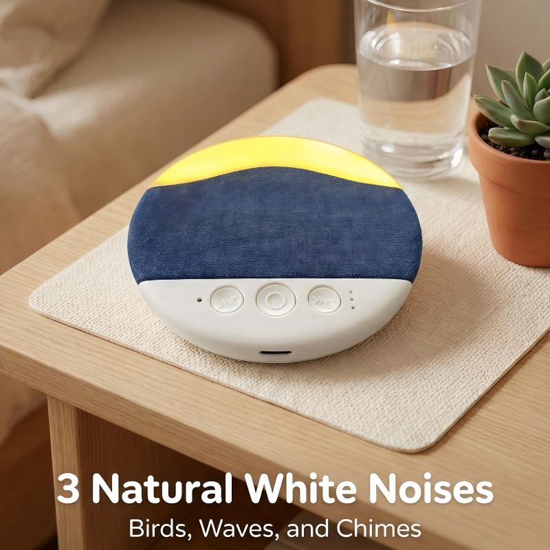 ZIZI SAUCE Ultra-Thin Bluetooth Pillow Speaker with Small Night Light white noise Bluetooth 6.0  Compatible with Android & iOS，Soft Immersive Sound Field, Air Conduction Audio Design, Pillow Speaker for Bedtime Music& Audiobooks, Sleep Sound,Portable