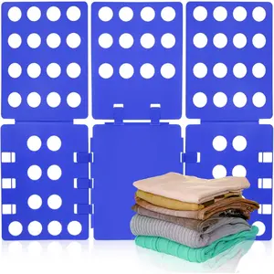 Blue T-Shirt Folder - Durable Plastic Folding Board for Adults - Easy & Fast Clothes Organizer - Stable Laundry Helper - 23.6"L x 22.4"W
