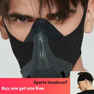 Workout Training Mask 25 Adjustable Levels Oxygen Restriction High Altitude Simulation Food-Grade Silicone Face Cover For Running Endurance Training Gym Fitness Performance Boost Live Low-Oxygen Training Mask