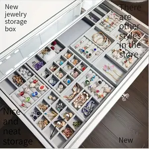 4-Piece Velvet Jewelry Storage Box Set, Stackable Drawer Organizer for Earrings Necklaces Rings, Perfect Gift for Women, Bead Making & Display Supplies