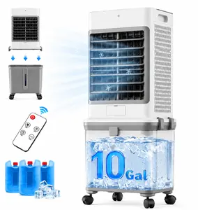 Portable Air Conditioners,Swamp Cooler Evaporative Air Cooler 2026 Upgraded Windowless with 10GAL Detachable Tank,120° Oscillation,Ultra Quiet,Timer,Remote,Cooling Fan for Apartment Garage