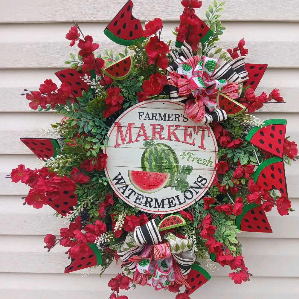 Farmers market watermelon wreath