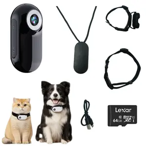 UniqueCam Mini Thumb Camera with Screen 64GB SD CARD 1080P Body Action Camera Wearable HandsFree Magnetic Pad Pet Camera Vlogger for Dogs & Cats