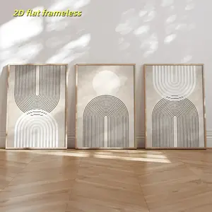 3 minimalist design geometric art canvas posters, modern home decoration aesthetics 2D flat printing frameless paintings