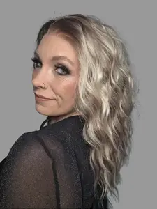 CARKIRA Tessa Panama Beach Sand 18 Inch Water Wave 13x4 HD Lace Front Synthetic Wig Glueless Pre-Cut Natural Hairline Heat-Friendly