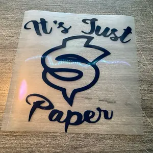 it’s just paper vinyl decal for corner car window