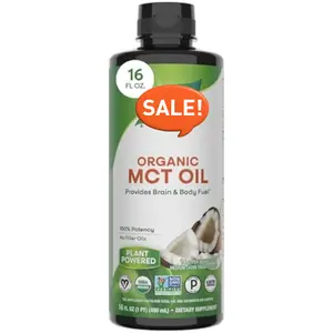 Organic MCT Oil, Brain and Body Fuel*, Liquid Coconut MCT Oil with C8 Caprylic & C10 Capric Acids, 14 g Medium Chain Triglycerides per Serving, Keto & Paleo Certified, Non-GMO, 16 Fl Oz, gift for her and him, couple gift, meaningful gift