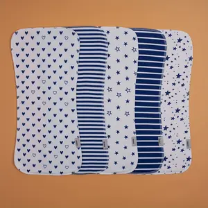 5 Pack Baby Burp Cloths & Bibs – Soft, Absorbent & Breathable Feeding Towels for Boys & Girls, Newborn Care, Teething, Drooling & Bath Essentials