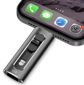 BOYMXU USB Flash Drive for iPhone High-Speed Multi-Port Thumb Drive with Retractable Design for Photos Videos External Storage Jump Drive for iPhone iPad Android PC