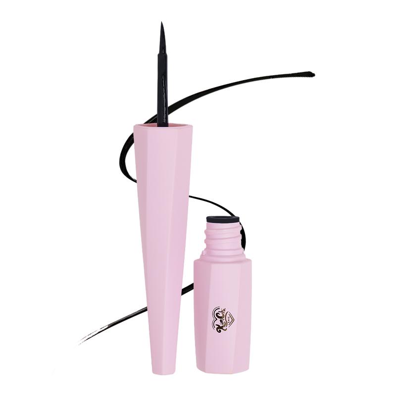 KimChi Chic Beauty Stage Proof Liquid Liner, Waterproof Black Eyeliner with Felt Tip Brush, Long-Lasting Formula, 0.1 fl oz (3ml)