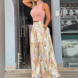 Women's Temperament Commuter Sleeveless Printed Fashion Suit