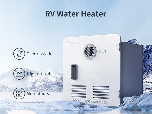 65,000 BTU RV Tankless Water Heater, High Altitude Available, 12V, CSA Certificated, with Multi-function Controller, On Demand Instant Hot Water Heater, Compatible with all RVs
