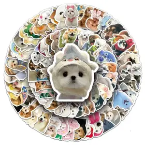 Random 5pcs sticker dog and cat