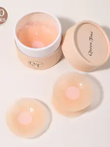 10 pairs of gift box set reusable silicone invisible adhesive nipple covers, women's lingerie accessory, invisible anti-peep thin nipple pads, for dresses, wedding straps, swimwear, bikinis, dresses, sports and everyday anti-exposure, strapless adhesive b