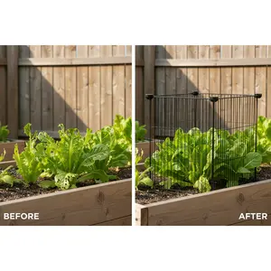 Stackable Metal Plant Cages 15.35" – 5 Pack Adjustable Garden Protectors