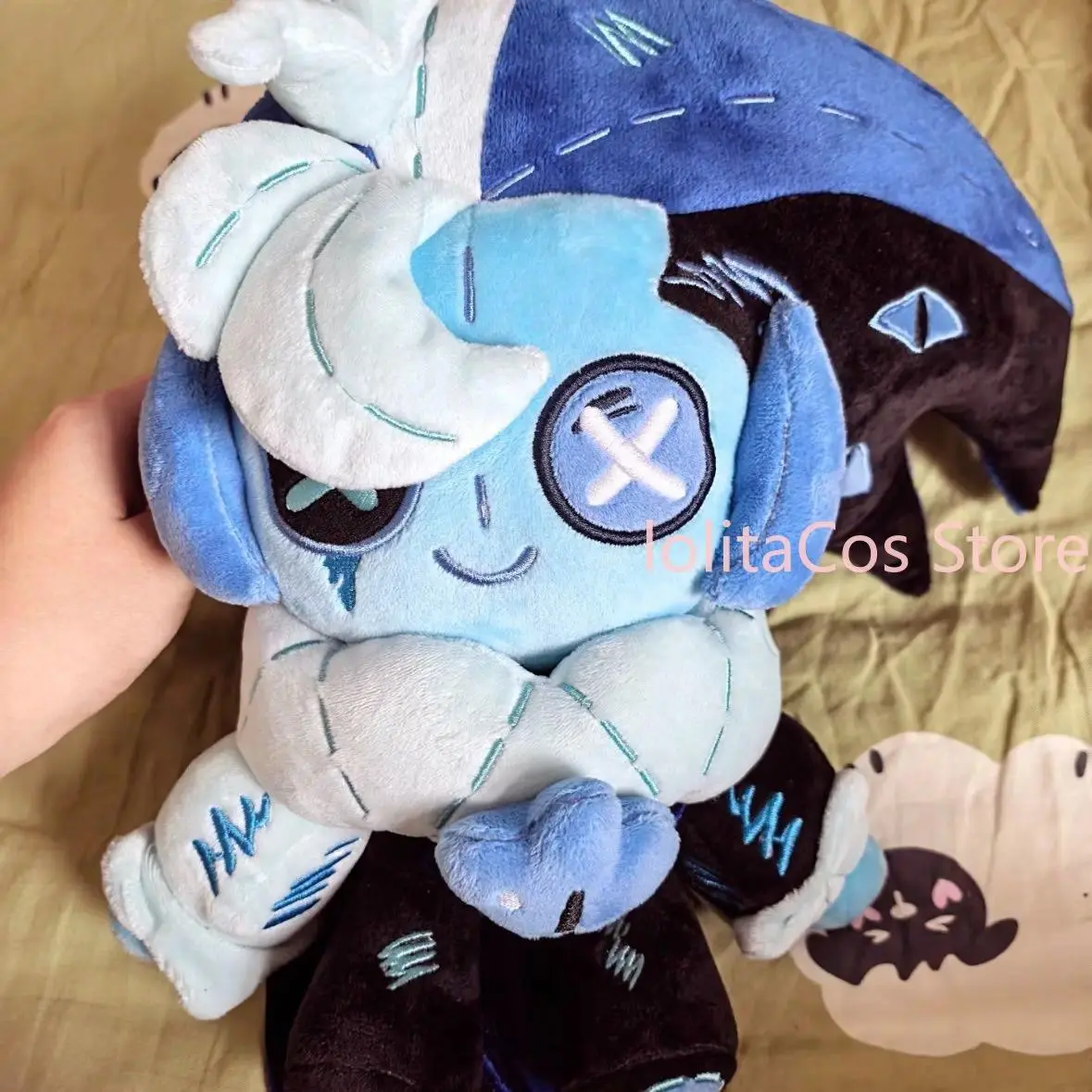 100% Brand New 20cm Cookie Run: Kingdom Shadow Milk Cookie Mascot Plush - 100% Cotton Cute Stuffed Animals, Unisex Soft Stuffed Cosplay Figure, Kids' Huggable Collectible Gift Doll