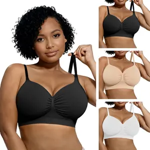 NoBraza 3PCS Seamless Bras for Women Wireless Sculpt Bra Sports Bra Everyday Comfortable T Shirt Bra Full Coverage Bralettes