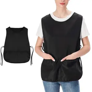 Solid Color Apron with 2 Pocket, Kitchen Cooking Apron for Men & Women, Household Quick-dry Short Apron, Kitchen Aprons, Kitchen Accessories, Home Accessories, Household Items