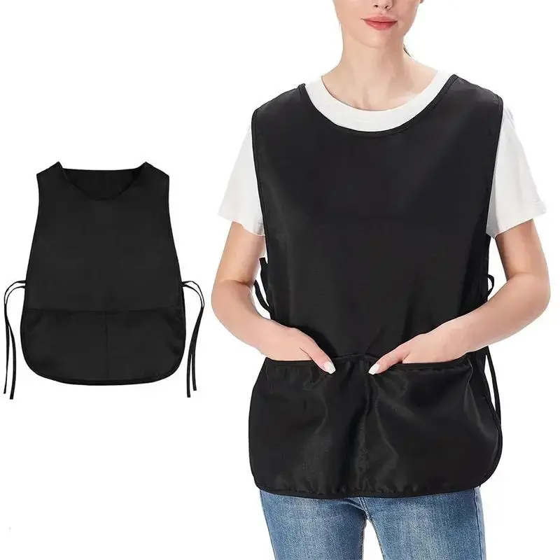 Solid Color Apron with 2 Pocket, Kitchen Cooking Apron for Men & Women, Household Quick-dry Short Apron, Kitchen Aprons, Kitchen Accessories, Home Accessories, Household Items