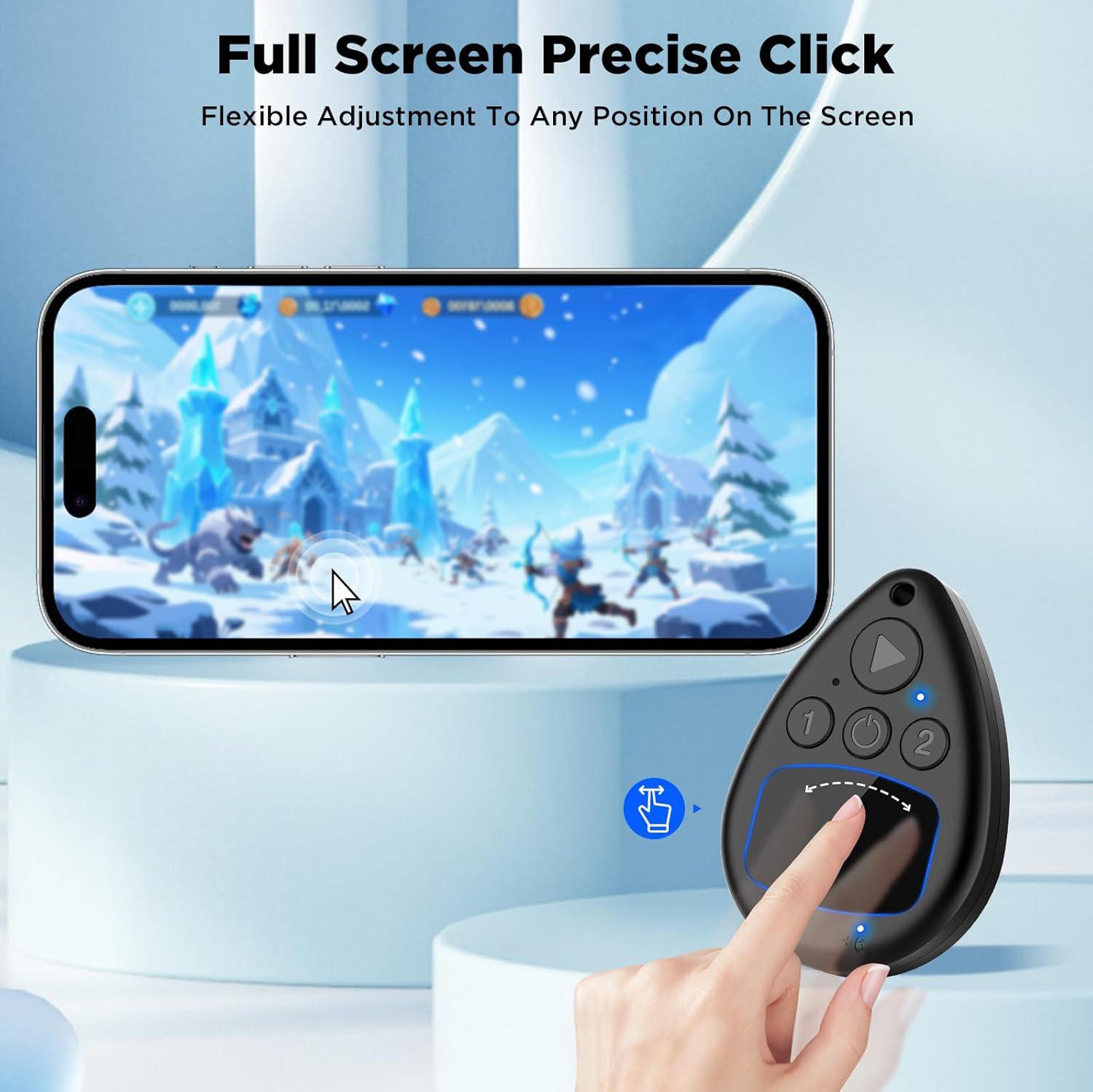 Wireless Bluetooth Auto Clicker for TikTok Live, Rechargeable Smart Tapper, Auto Follow & Like Tool