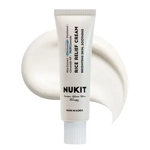 Nukit Rice Relief Cream – Soothing & Hydrating Moisturizer with Niacinamide, Ceramide & Panthenol for Sensitive, Blemish-Prone Skin (1.69 fl.oz)