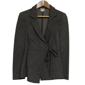 Pre-owned Giorgio Armani Wool Small Leather Goods Armani Collezioni Herringbone Jacket