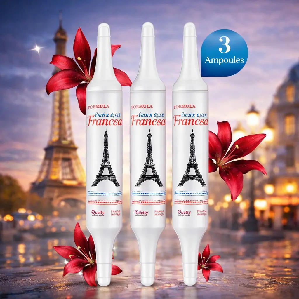 Bio Complex Bioactivo Keratin Repair Ampoules, 3-Pack French Salon Hair Treatment - Deep Nourishing Repairing, Frizz Smoothing, Glossy Radiance for Dry Damaged Hair (18mL), Haircare, Wavy, Alcohol-Free