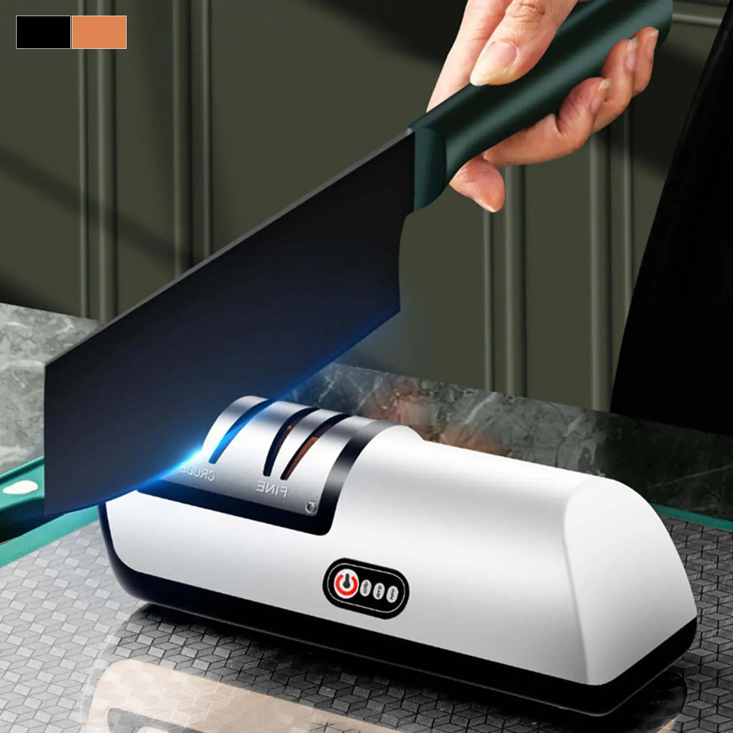 Professional 2-speed electric knife sharpener, multi-functional knife sharpener, fast and sharp knives, kitchen and household knife sharpener, kitchen appliances, kitchen gadget Christmas gift Kitchenware
