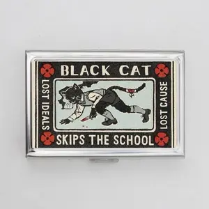 Black Cat Cigarette Case or Card Holder