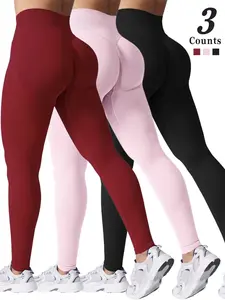Women's High Waist Butt Lifting Yoga Pants, Gym Workout Tight Fit, Gym Fitness Leggings, Outdoor Sports Compression Leggings, High Stretch Sweat Absorbent Quick Dry, High Waisted Leggings
