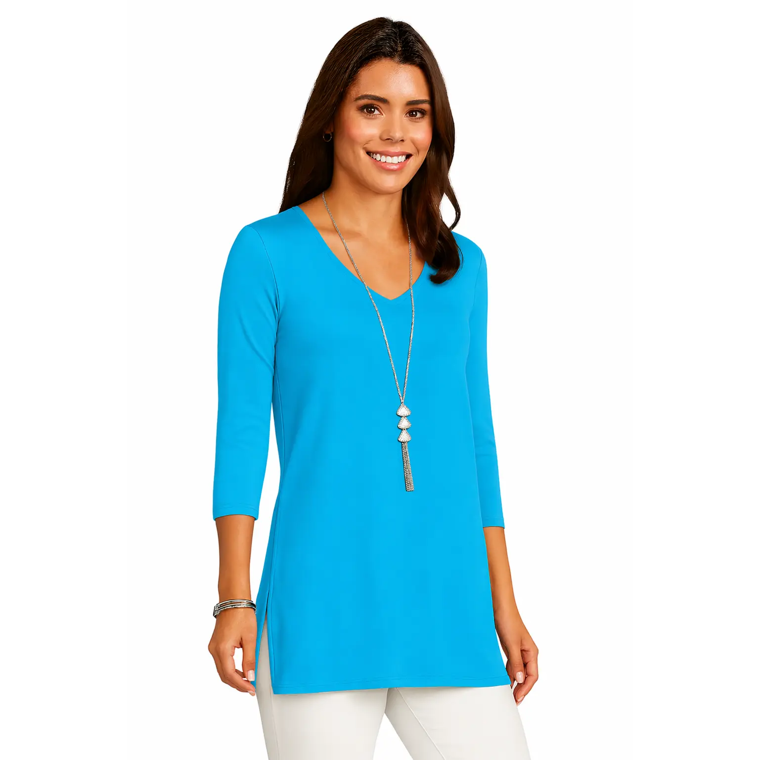 Sandra V-Neck 3/4 Sleeve Tunic Last Chance