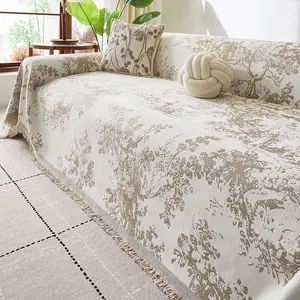 Luxury Chenille Sofa Coverlet, Sofa Couch Covers, All-Season Use, Pet-Friendly, Ideal for Office Bedroom Living Room Decor, High-Quality Home Decoration