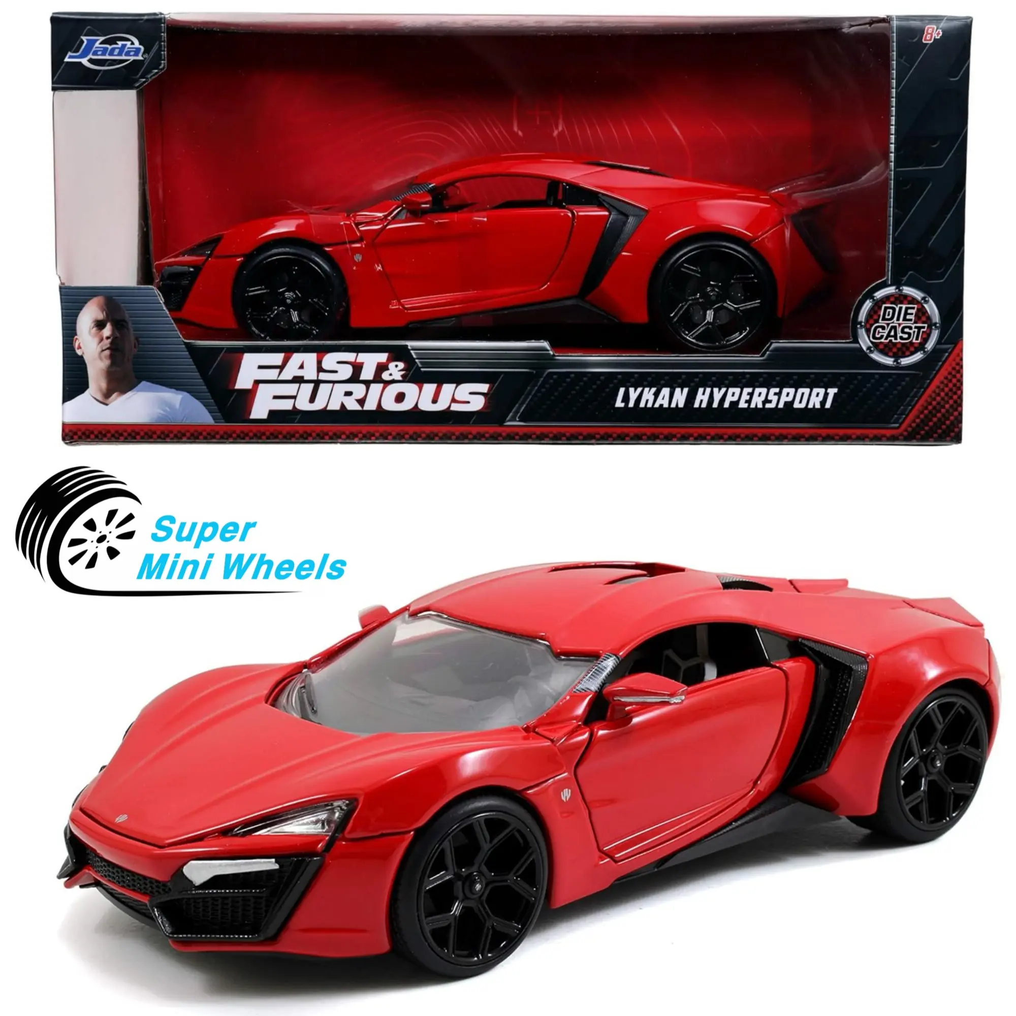 Jada 1:24 Fast & Furious Lykan Hypersport – Red #97377