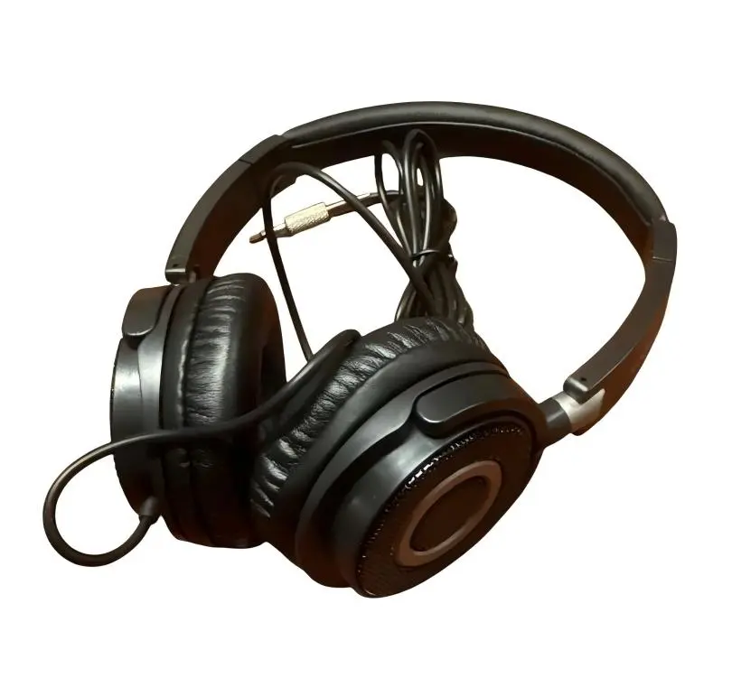 Classic On-Ear Foldable Electronic Audio Headset - Portable Wired Audio Headphone with 3.5 mm Jack, Wired Plug, Ear Cushions, Stereo Sound