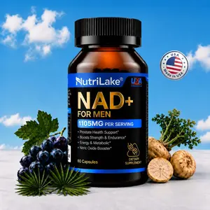 NutriLke NAD+ Supplements for Men-Liposomal,Energy Support,Detox,Complex with Trans-Resveratrol,CoQ10,Ashwagandha,Niacin,Vitamin B6,Supports Cellular Renewal, Energy & Performance - 60 Capsules Dietary Supplement Vitamins