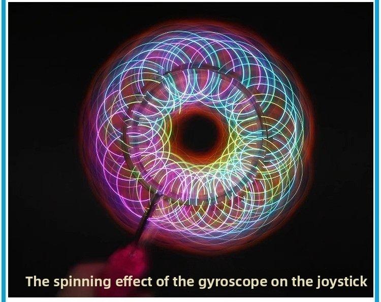 Kids' Light-Up Hand-Crank Magnetic Orbital Magic Yo-Yo – Glowing Spinning Gyro Toy with Magnetic Flywheel Effects