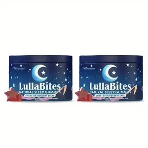 LullaBites Natural Sleep Gummies - 30 Servings -Sweet Strawberry Stars