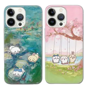 Exclusive Hot Chiikawa Artistic Painting Phone Cases For iPhone 17 16 15 14 13 12 Promax Pro Max Plus Air And SS Galaxy S26 S25 S24 S23 S22 Transparent Soft TPU Shockproof Protective Cover Best Gifts of Christmas Halloween Birthday Valentine
