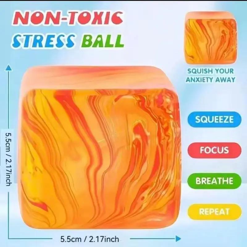 Same Pattern Ice Cube Squeeze Toy, Stress Relief Cubic Block, Maltose Squeeze Fun, Perfect for Relaxing Moments