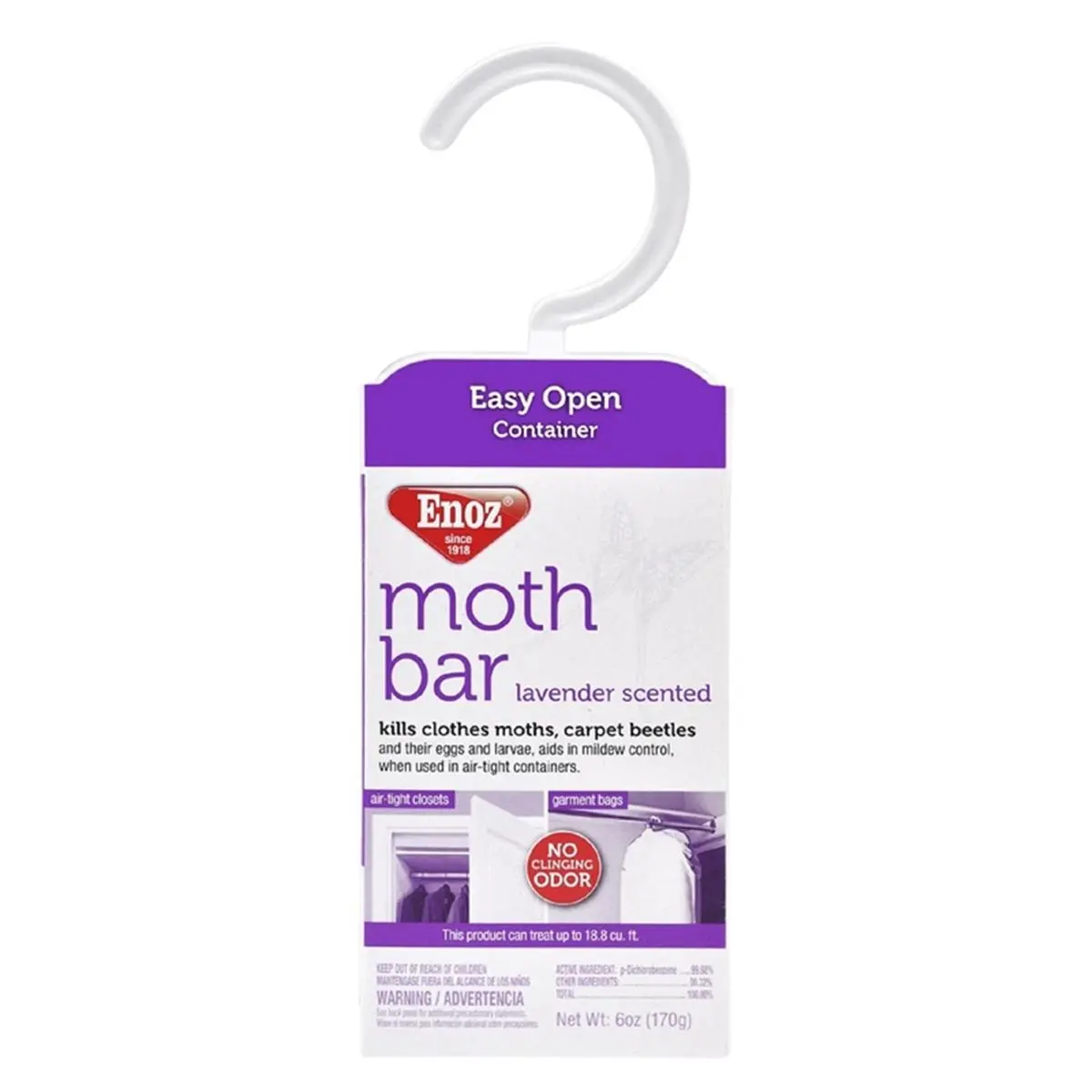 212 MAIN 6oz Scented Durable Lavender Moth Bar - 6-Pack, Indoor Moth Control, Household Freshening Accessory